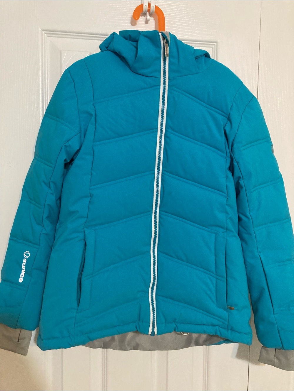 Sunice Teal Hooded Kids Puffer Jacket